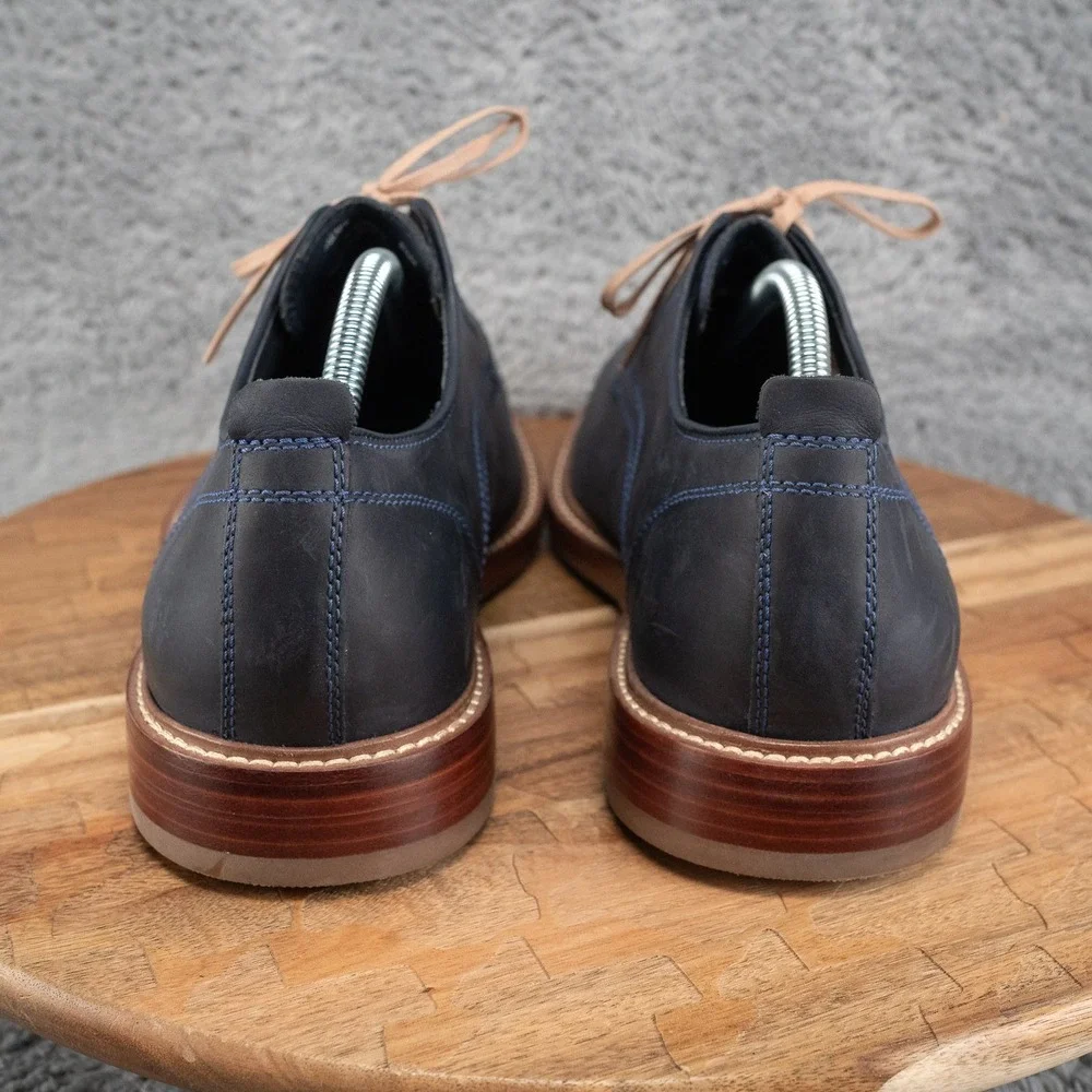 Cole Haan Tyler Grand Oxford Mens Navy Blue Leather Toe Dress Shoe Size 9.5 M